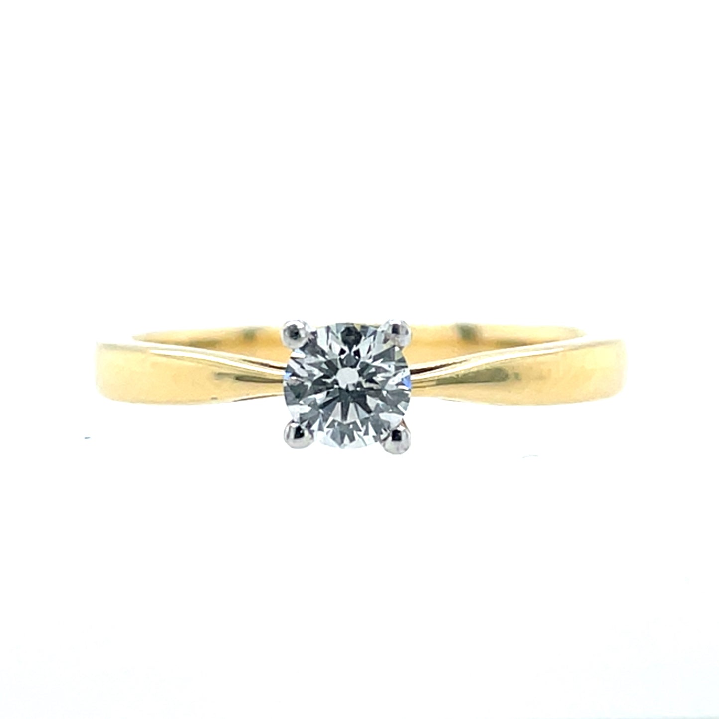 18ct Gold Diamond Classic Solitaire Ring Z9/31