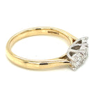 9ct Gold Classic Diamond Trilogy Ring 0.24ct T74
