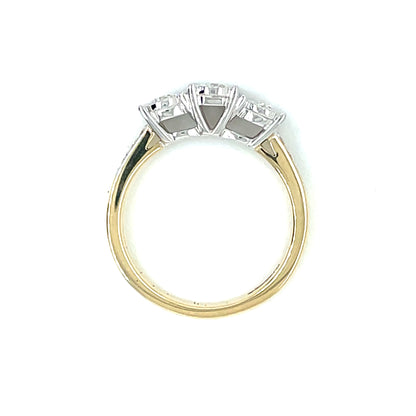 9ct Gold Diamond 0.50ct Trilogy Illusion Ring T76