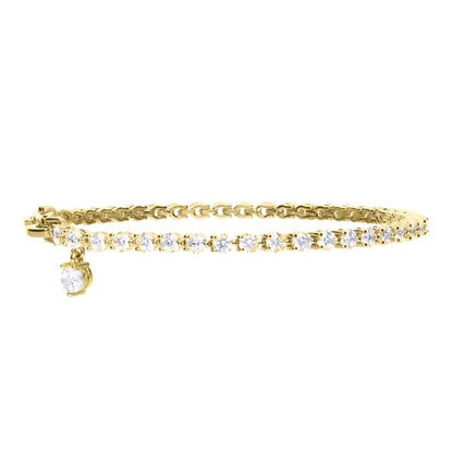 Diamonfire Small Zirconia Charm Tennis Bracelet B5471