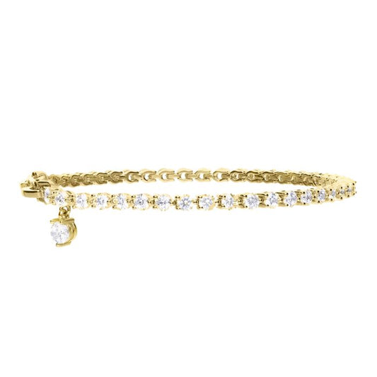 Diamonfire Small Zirconia Charm Tennis Bracelet B5471