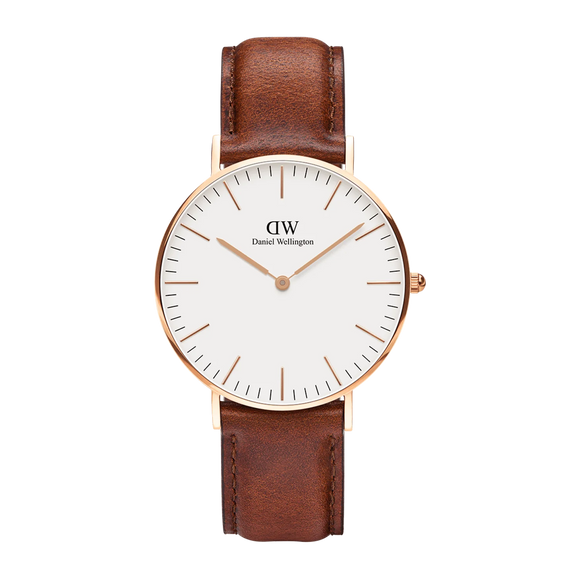 Daniel Wellington 40mm Rose Gold 'Classic St Mawes' Brown Leather Strap Watch DW00100006