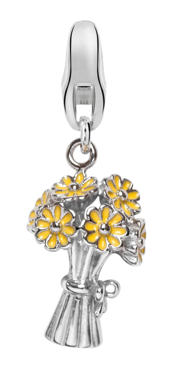 Dream Charms Silver Bunch of Flowers Charm DC-563