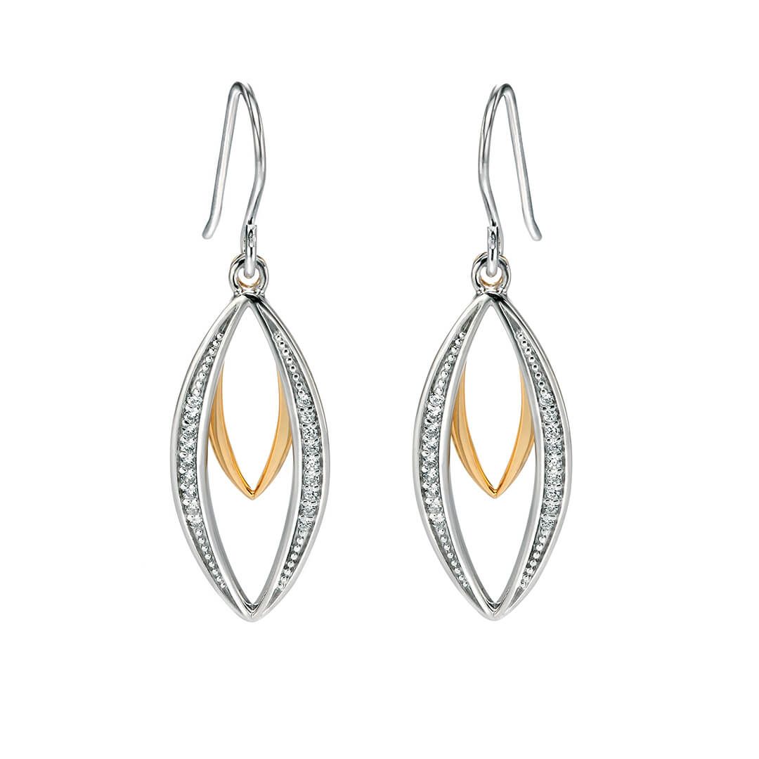 Fiorelli Navette Drop Earrings with Cubic Zirconia E4678C