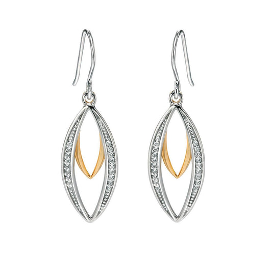 Fiorelli Navette Drop Earrings with Cubic Zirconia E4678C