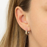 Fiorelli Double Hoop Earrings with Cubic Zirconia E5957C