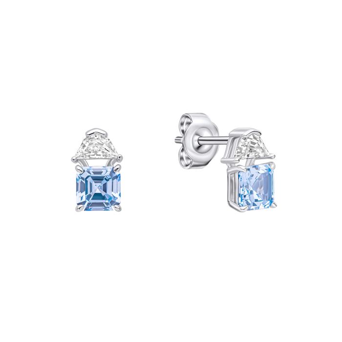 Diamonfire Square Cut Earrings Aquamarine Blue E6601