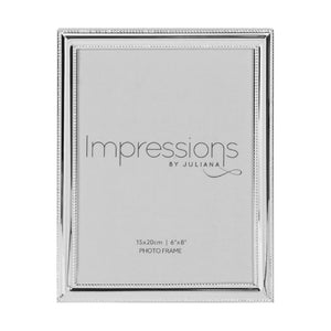 Silver Plated Beaded 6 x 8 inch Photo Frame