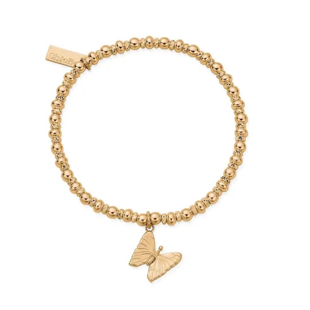 ChloBo Gold Didi Sparkle Butterfly Bracelet