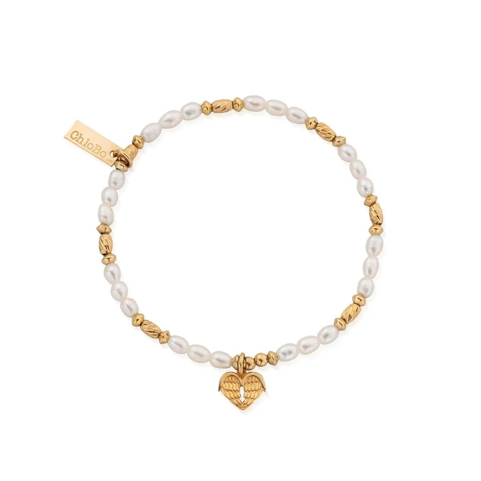 ChloBo Sterling Silver Heart of Love Bracelet Gold Tone