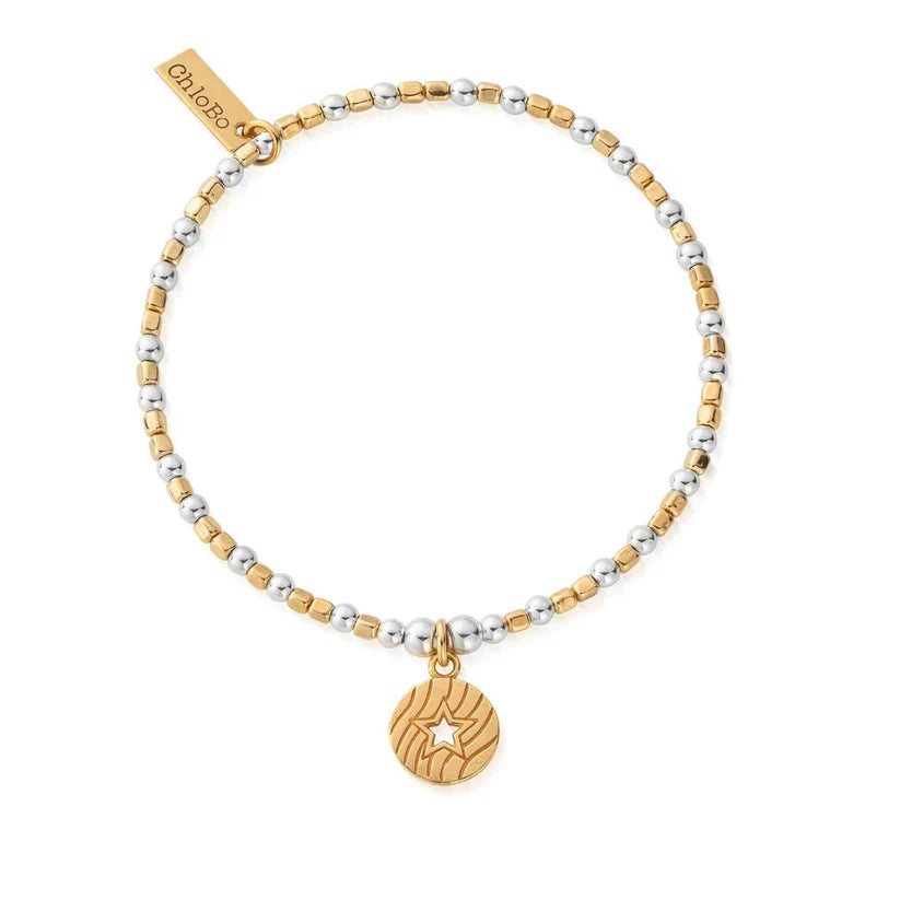 ChloBo Mixed Metal Open Star In Circle Bracelet
