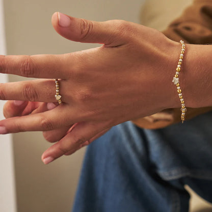 ChloBo Mixed Metal Inset Heart Bracelet