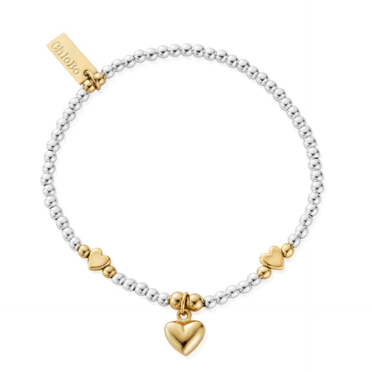 ChloBo Silver/Gold plated Golden Moments of Love Bracelet