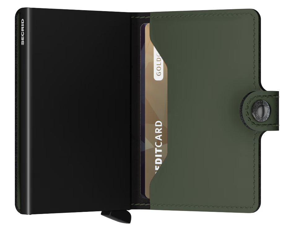 Secrid Miniwallet Matte Green - Black