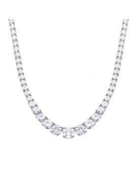 Diamonfire Zirconia Graduated Tennis Necklace N4338