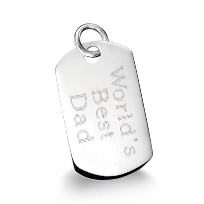 Silver Dog Tag  Pendant P3636