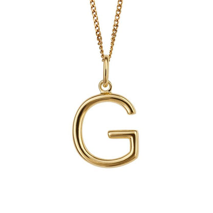 Sterling Silver Gold Plated Initial G P5133