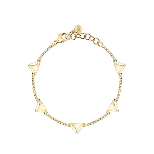 MORELLATO 18k gold plated trilliant bracelet triangle 16+3cm SAWY11