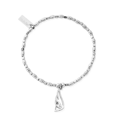 ChloBo Sterling Silver Soul Glow Interlocking Heart And Angel Wing Bracelet