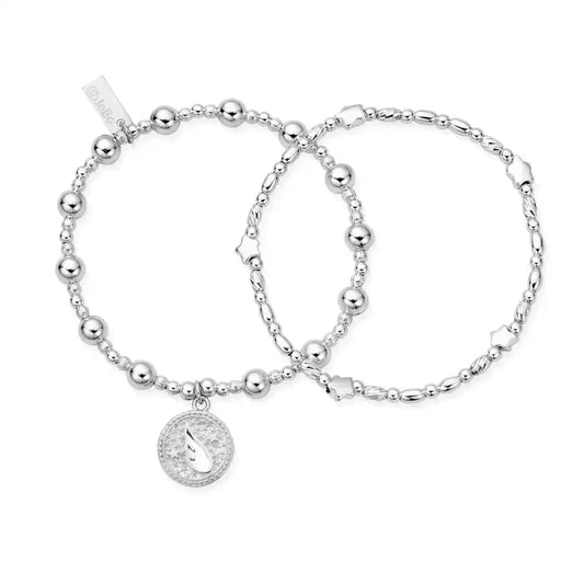 ChloBo Sterling Silver Freedom Set Of 2 Bracelets