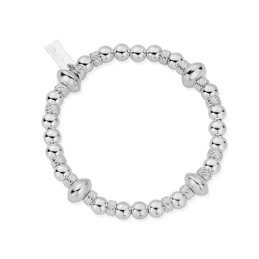 ChloBo Sterling Silver Twisted Disc Bracelet