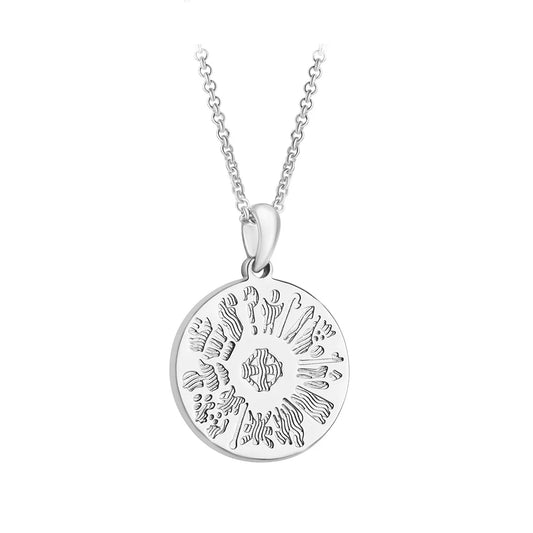 SILVER HISTORY OF IRELAND DISC PENDANT S4923