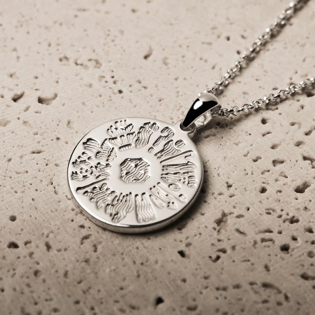 SILVER HISTORY OF IRELAND DISC PENDANT S4923