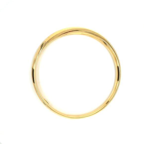 Sterling Silver 18ct Gold Round Twist Bangle