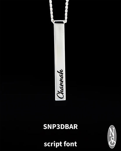 Sterling Silver 3D Bar SNP3DBAR