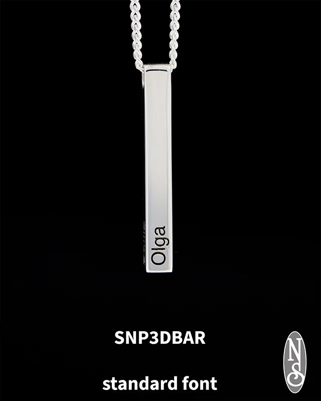 Sterling Silver 3D Bar SNP3DBAR