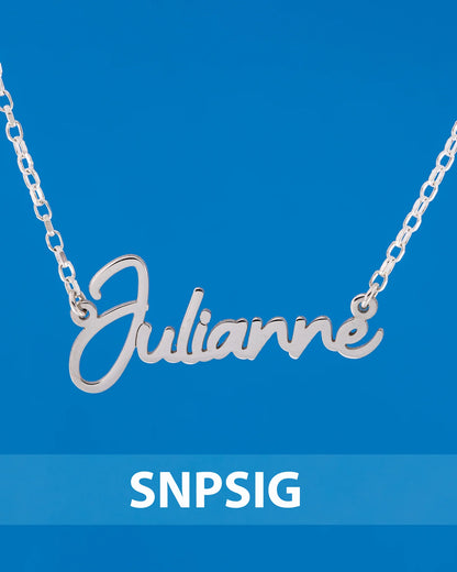 Sterling Silver Signature Name Pendant SNPSIG