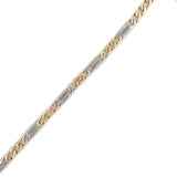 9ct Gold Two-Tone Link Figaro Bracelet