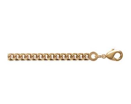 Amèlie 18ct Gold-Plated 3mm Square Curb Chain 102200