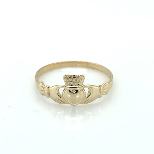 9ct Gold Ladies Light Claddagh Ring 107/60Y