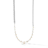 COEUR DE LION Necklace Freshwater pearls & chunky chain 4-in-1 white-silver