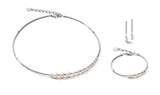 COEUR DE LION Bracelet Asymmetry freshwater pearls & stainless steel white-silver