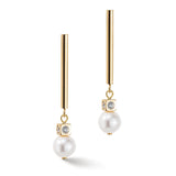 COEUR DE LION Earrings Asymmetry Freshwater Pearls & stainless steel gold