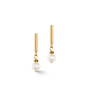 COEUR DE LION Classy freshwater pearl earrings gold