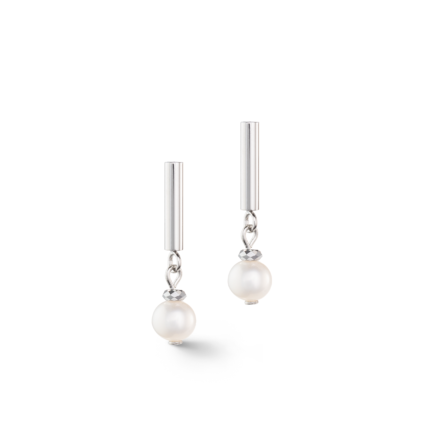 COEUR DE LION Classy freshwater pearl earrings silver