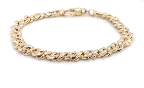 9ct Gold Chunky Double Curb Link Bracelet