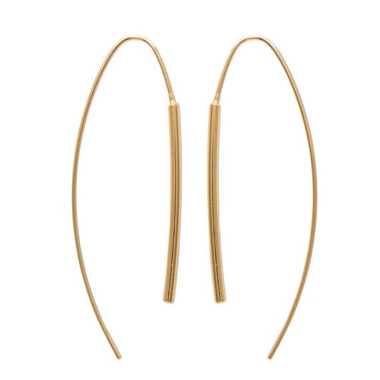 Amèlie 18ct Gold-Plated  Pull Through Earrings 1536800