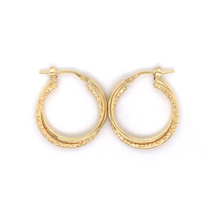 Sterling Silver Gold-plated 19mm Twist Hoop Earrings 19Y