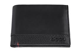 Zippo Nappa Tri-fold Wallet Black