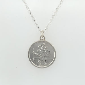 Sterling Silver 18mm St. Christopher Medal 2034