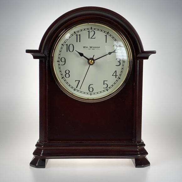 Wm Widdop Quartz Wooden Mantle Clock