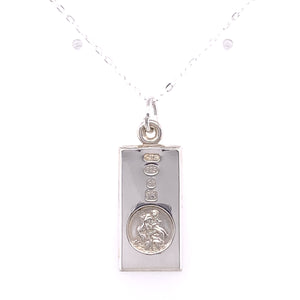 Silver Rectangular St. Christopher Medal 22-290484