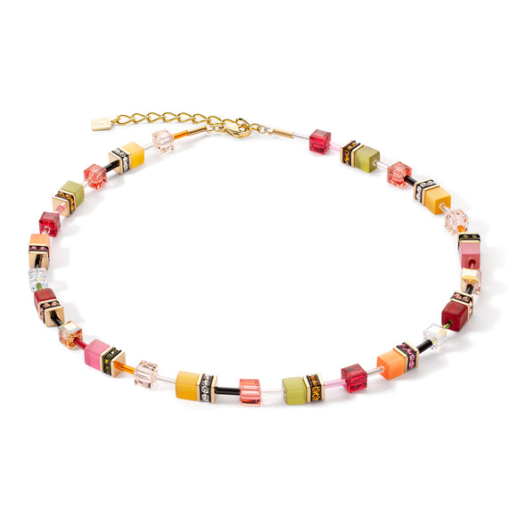 COEUR DE LION GeoCUBE® Iconic Multicolour Indian Summer necklace 2838101585