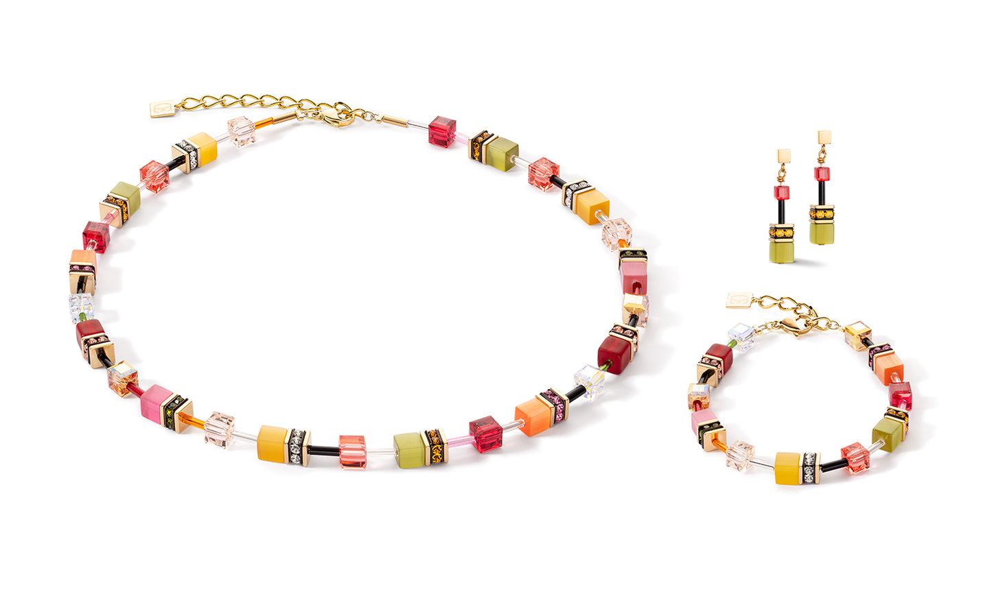 COEUR DE LION GeoCUBE® Iconic Multicolour Indian Summer necklace 2838101585