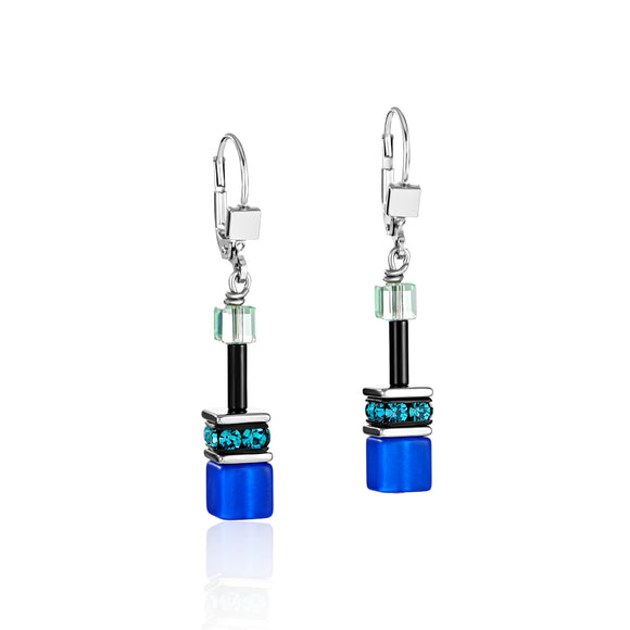 COEUR DE LION GeoCUBE® Earrings blue-green 2838200705