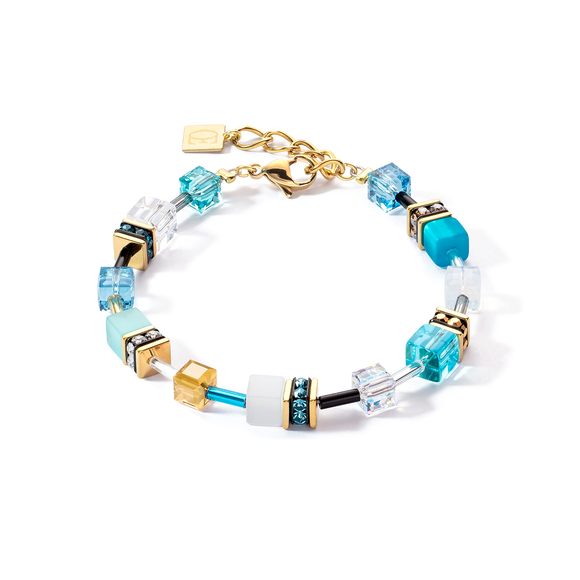 COEUR DE LION GeoCUBE® Iconic bracelet gold turquoise 2838300616
